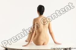 Nude Woman White Sitting poses - ALL Slim long brown Sitting poses - simple Multi angle poses Pinup